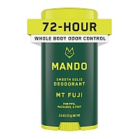 Mando Whole Body Deodorant For Men - Smooth Solid Stick - 72 Hour Odor control - Aluminum Free, Baking Soda Free, Skin Safe - 26 Ounce (Pack of 1) - Mt Fuji