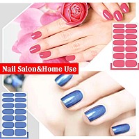 Silpecwee 16 Sheets Youthful Solid Color Nail Wraps For Women Nail Polish Strips Gel Nail Strips Self Adhesive Nail Polish Stick