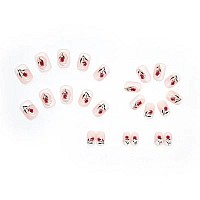 Magrace Short Square Press On Nails Fall Cute Fake Nails Tips With Designs False Nails Press On 24 Pcs Stick On Nails For Women