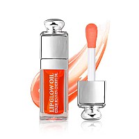 Hydrating Lip Glow Oil Moisturizing Oil Gloss Transparent Toot Tinted Nonsticky Nourishing Long Lasting Repairing Lightening L