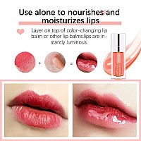 Hydrating Lip Glow Oil Moisturizing Oil Gloss Transparent Toot Tinted Nonsticky Nourishing Long Lasting Repairing Lightening L