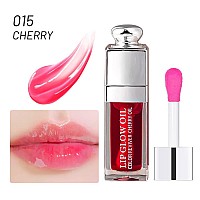 Hydrating Lip Glow Oil Lip Oil Gloss Transparent Toot Tinted Nourishing Long Lasting Repairing Lightening Lip Lines Cherry 0