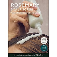 Aromatica Rosemary Scalp Scrub 2 Pack 582Oz 165G Gift Set Sulfatefree Siliconefree Vegan Scalp Cleansing With Salt G