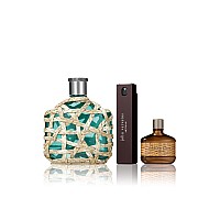 John Varvatos Teal For Men Eau De Toilette 3Piece Gift Set