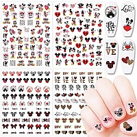 Valentine Day Nail Art Stickers 3D Self Adhesive Design Romantic Love Heart Nail Decals Valentines Day Nail Stickers For Women