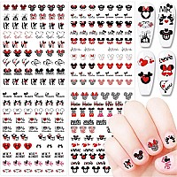 Valentines Nail Stickers 3D Self Adhesive Decals Cute Nail Stickers Valentines Day Nail Stickers Romantic Love Cartoon Heart Nai