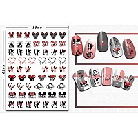 Valentines Nail Stickers 3D Self Adhesive Decals Cute Nail Stickers Valentines Day Nail Stickers Romantic Love Cartoon Heart Nai