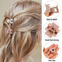 Ahoney 10Pcs Small Hair Claw Clips For Women Girls Mini Matte Tiny Hair Clips For Thin Thick Medium Hair Cute Jaw Barrettes W