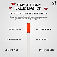 Stila Stay All Day Liquid Lipstick Sheer Matte Finish Longlasting Color Wear No Transfer Lightweight Hydrating With Vitami