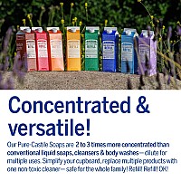 Dr Bronners Purecastile Liquid Soap Refill 82 Less Plastic Made With Organic Oils 18In1 For Face Body Hair Laundry