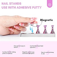 Saviland Fastdrying Nail Glue Nail Holder For Press On Nails Super Strong False Nail Glue With Brush 500 Pcs Short Nail Tips W