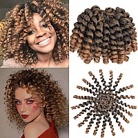 Curl Crochet Hair8Inch Wand Curl Crochet Braids Hair Ombre Crochet Hair T27 5Packs Jamaican Bounce Crochet Hair 80Gpcs Ringlet