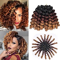 Wand Curl Crochet Hair 8 Inch Jamaican Crochet Hair 5Packs Jamaican Bounce Crochet Hair T1B2730 80Gpcs Ringlet Twist Hair Ext