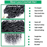 Faux Locs Crochet Hair 18 Inch Ombre Goddess Locs Crochet Hair For Women Soft River Locs Curly Pre Looped Crochet Braids With Cu