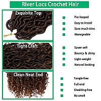 Faux Locs Crochet Hair 10 Inch Ombre Goddess Locs Crochet Hair For Women Soft River Locs Curly Pre Looped Crochet Braids With Cu