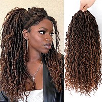 12 Inch Faux Locs Crochet Hair Goddess Locs With Curly Ends Pre Looped Crochet Hair Bohemian Locs River Locs Crochet Hair For W