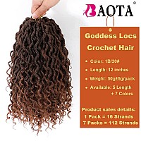 12 Inch Faux Locs Crochet Hair Goddess Locs With Curly Ends Pre Looped Crochet Hair Bohemian Locs River Locs Crochet Hair For W