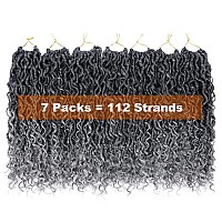 Baota Goddess Locs Crochet Hair 10 Inch 7 Packs Faux Locs Crochet Hair For Women Pre Looped Soft Gray River Locs Crochet Braids