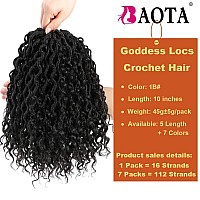 Baota Goddess Locs Crochet Hair 10 Inch 7 Packs Faux Locs Crochet Hair For Black Women Pre Looped Crochet Hair With Curly Ends R