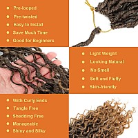 Baota 10 Inch Goddess Locs Crochet Hair For Women 7 Packs Pre Looped Crochet Hair With Curly Ends Boho Hippie Locs Soft Curly L