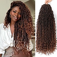 Baota 22 Inch Goddess Locs Crochet Hair 7 Pack Faux Locs Pre Looped Crochet Hair For Women Boho Style Hippie Locs With Curly End