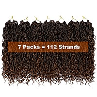 Baota 22 Inch Goddess Locs Crochet Hair 7 Pack Faux Locs Pre Looped Crochet Hair For Women Boho Style Hippie Locs With Curly End