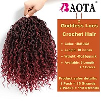 Baota Goddess Locs Crochet Hair 10 Inch 7 Packs River Locs Red Faux Locs Crochet Hair For Women Pre Looped Crochet Braids With C