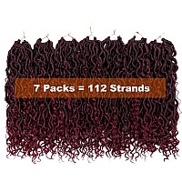 Baota Goddess Locs Crochet Hair 10 Inch 7 Packs River Locs Red Faux Locs Crochet Hair For Women Pre Looped Crochet Braids With C