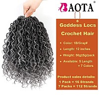 Goddess Locs Crochet Hair 12 Inch 7 Packs Ombre Faux Locs Crochet Hair For Women Pre Looped Soft River Locs Crochet Braids With