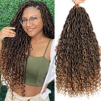 7 Packs Goddess Locs Crochet Hair Boho Locs 22 Inch Faux Locs Crochet Hair Prelooped Locs Crochet Hair River Locs Crochet Braid