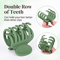 Deeka Hair Clips Small Claw Clips For Thin Hair 4 Pack Double Row Teeth 16 Medium Matte Nonslip Short Hair Accessories For Wo