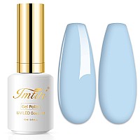 Imtiti Pastel Gel Nail Polish 1 Pcs 05 Fl Oz Pastel Blue Gel Polish Soak Off Led U V Nail Gel Polish Spring Summer Easter Gel