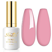 Imtiti Nude Gel Nail Polish, 1 Pcs 0.5 Fl Oz Nude Pink Gel Polish Soak Off LED U V Nail Gel Polish Neutral Gel Nail Polish DIY Nail Art Starter Manicure Salon Gel Nail Kit for Women Girls