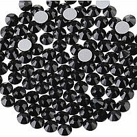 Beadsland 2880Pcs Flat Back Crystal Rhinestones Round Gems For Nail Art And Craft Glue Fixblackss163840Mm