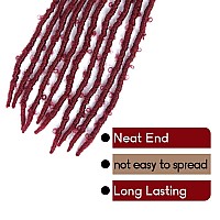 24 Inch Light Weight Butterfly Locs Crochet Hair 8 Packs Long Burgundy Distressed Butterfly Faux Locs Crochet Hair 118Bug