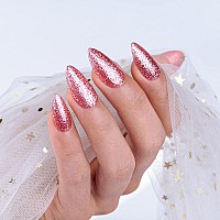 Imtiti Red Gel Nail Polish 1 Pcs 15Ml Platinum Glitter Red Color Soak Off Led Longlasting Nail Gel Polish Nail Art Starter Man