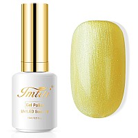 Imtiti Neon Yellow Gel Nail Polish 1 Pcs 15Ml Pearl Lemon Yellow Color Soak Off Led Longlasting Nail Gel Polish Nail Art Start