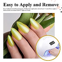 Imtiti Neon Yellow Gel Nail Polish 1 Pcs 15Ml Pearl Lemon Yellow Color Soak Off Led Longlasting Nail Gel Polish Nail Art Start