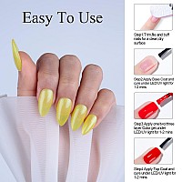 Imtiti Neon Yellow Gel Nail Polish 1 Pcs 15Ml Pearl Lemon Yellow Color Soak Off Led Longlasting Nail Gel Polish Nail Art Start