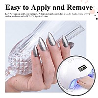 Imtiti Deep Silver Gel Nail Polish 1 Pcs 15Ml Platinum Black Silver Glitter Color Soak Off Led Longlasting Nail Gel Polish Nai