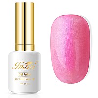 Imtiti Pink Gel Nail Polish 1 Pcs 15Ml Pearl Pink Color Soak Off Led Longlasting Nail Gel Polish Nail Art Starter Manicure Sal