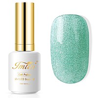 Imtiti Blue Green Gel Nail Polish 1 Pcs 15Ml Glitter Aquamarine Color Soak Off Led Longlasting Nail Gel Polish Nail Art Starte