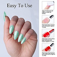 Imtiti Blue Green Gel Nail Polish 1 Pcs 15Ml Glitter Aquamarine Color Soak Off Led Longlasting Nail Gel Polish Nail Art Starte