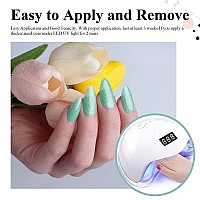 Imtiti Blue Green Gel Nail Polish 1 Pcs 15Ml Glitter Aquamarine Color Soak Off Led Longlasting Nail Gel Polish Nail Art Starte