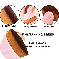 Self Tanner Brush Tanning Face Applicator Sunless Tan Flat Top Kabuki Tanning Brush