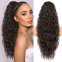 Kookastyle Ponytail Extensions Drawstring Ponytail Curly Extensions Natural Wavy Long Wavy Ponytail Hair Extensions Clipon Syn