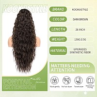 Kookastyle Ponytail Extensions Drawstring Ponytail Curly Extensions Natural Wavy Long Wavy Ponytail Hair Extensions Clipon Syn