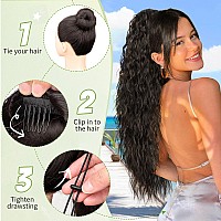 Kookastyle Ponytail Extensions Drawstring Ponytail Curly Extensions Natural Wavy Long Wavy Ponytail Hair Extensions Clipon Syn