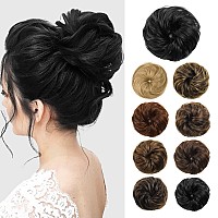 Flufymooz Messy Bun Hair Piece 100 Real Human Hair Tousled Updo Extension Natural Curly Messy Bun With Elastic Band Hair Bun H