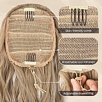 Flufymooz Ponytail Extension 26 Inch Drawstring Ponytail Hair Extensions For Women Long Curly Wavy Ponytail Natural Wavy Synth